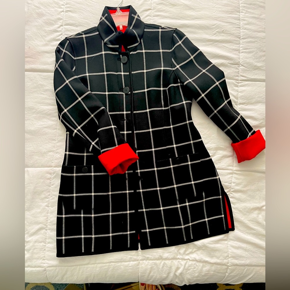 Women’s wool tattersall coat